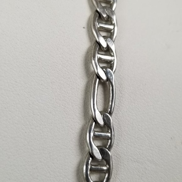 Vintage Mariner Chain Necklace 20" Silver Tone - Picture 5 of 13